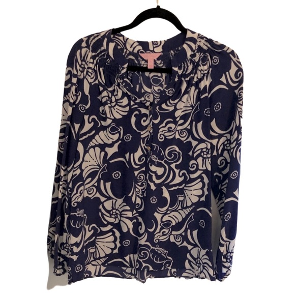 Lilly Pulitzer Silk Elsa Blouse - Picture 1 of 2